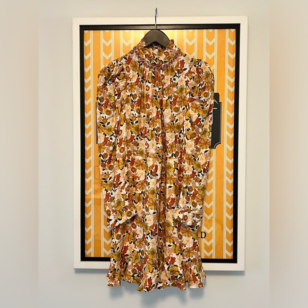 NWT Sandro Floral Print Silky Dress
